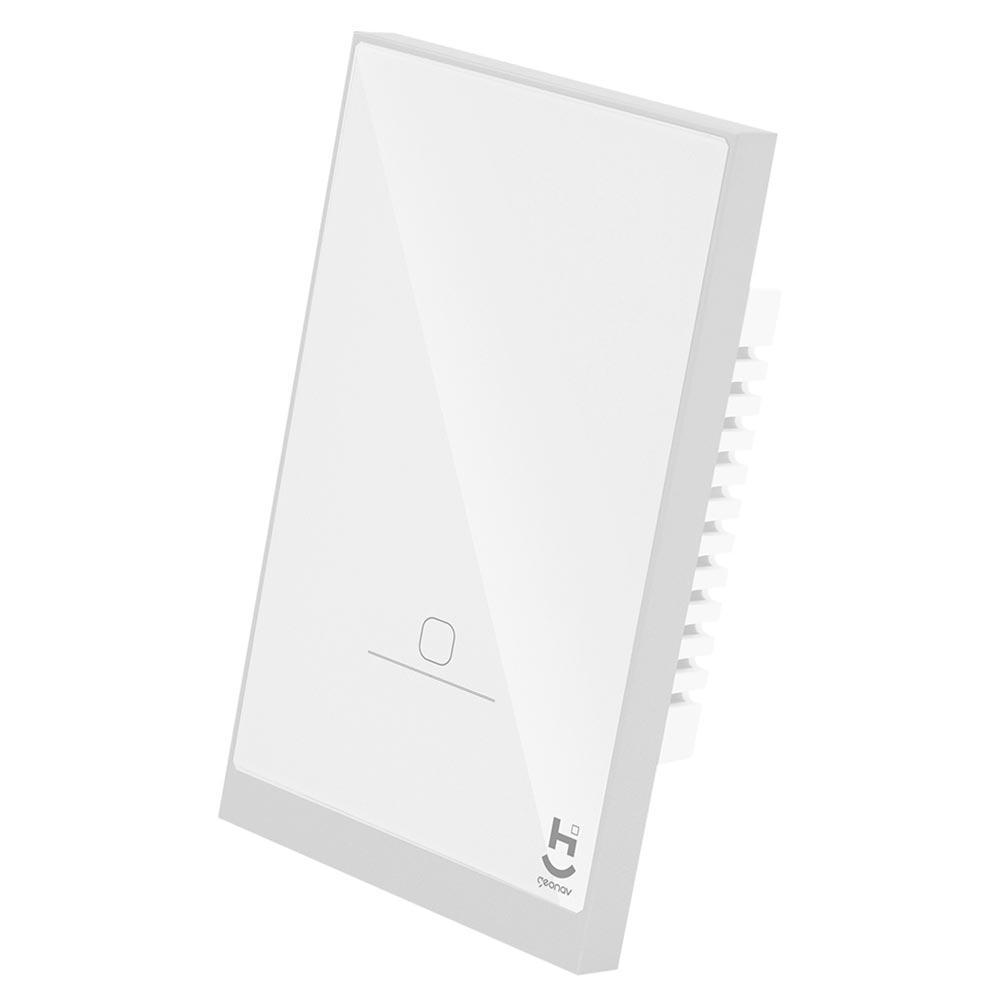 Interruptor Inteligente 1 Tecla Conexão Zigbee Compatível com Assistente de voz, IOS e Android Branco - Geonav - 3