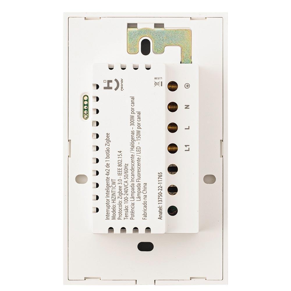 Interruptor Inteligente 1 Tecla Conexão Zigbee Compatível com Assistente de voz, IOS e Android Branco - Geonav - 8