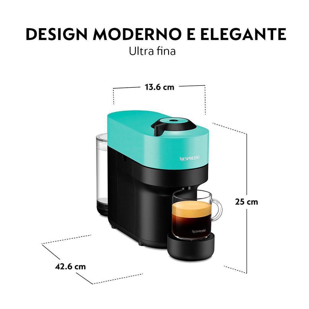 Cafeteira Nespresso Vertuo POP Verde Acqua para Café Espresso Manual - GCV2BR - 3