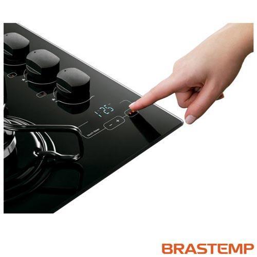 Cooktop Brastemp 4 Bocas, á Gás, Acendimento Super Automático, Touch Timer, Mega Chama - Preto - BRBDT62AEUNA - 6