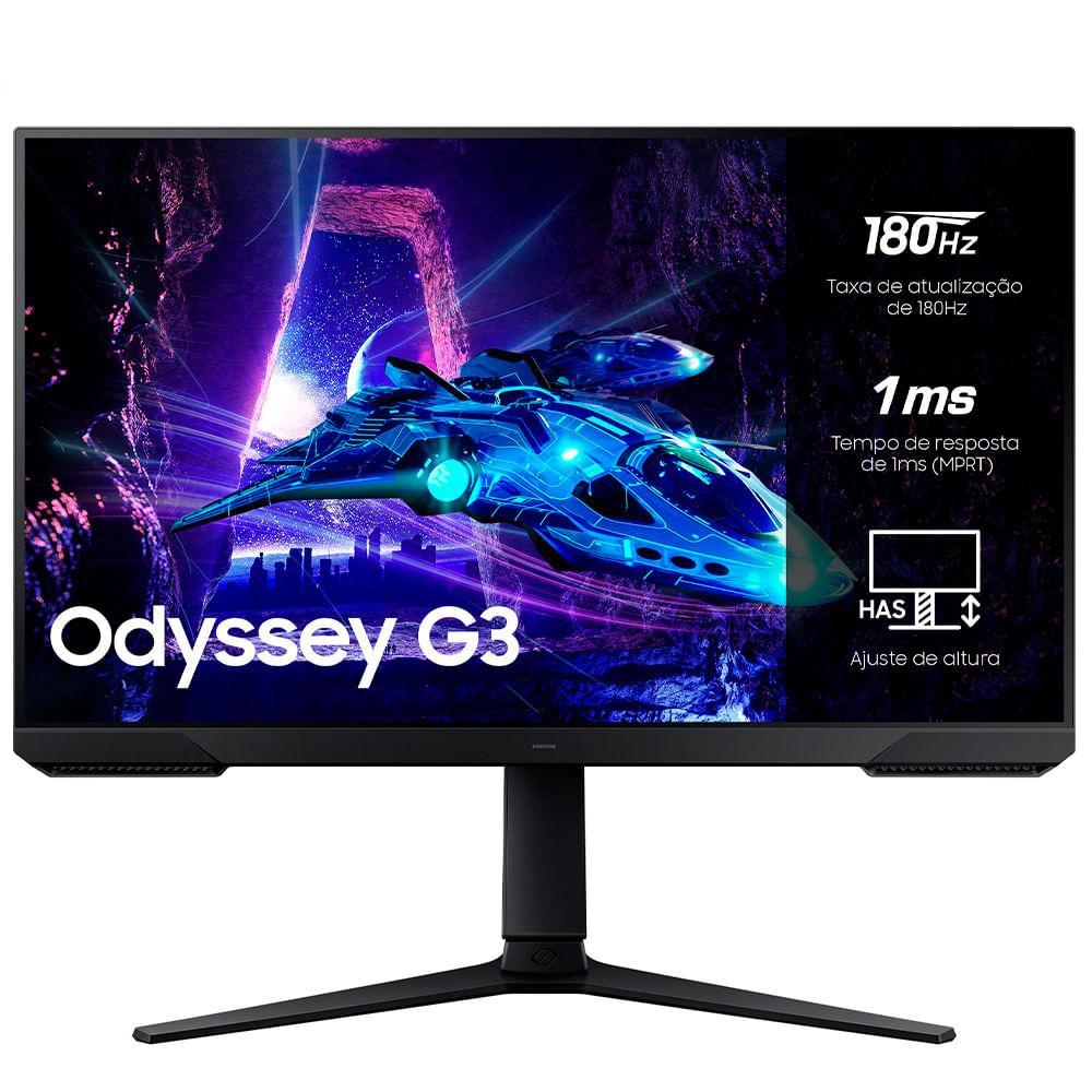 Monitor Gamer Odyssey G3 27" Samsung com 3,000:1(Typ.), FHD, 180Hz, 1 ms - LS27DG300ELXZD - 1