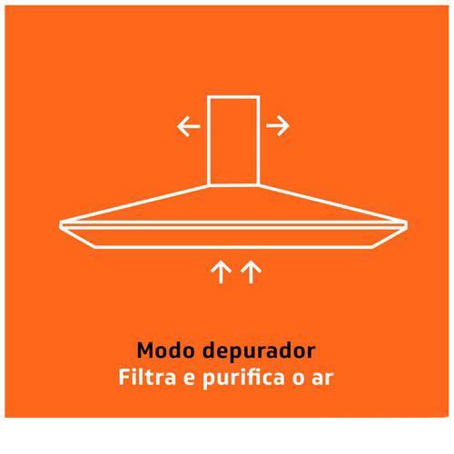 Coifa de Parede Brastemp 90 cm Inox Piramidal 5 e 6 Bocas Duplo Filtro BAI91BR - 5