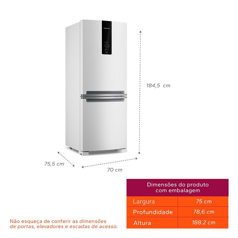 Refrigerador Brastemp Inverse Frost Free A+++ 447 Litros Branco com Smart Flow e Fresh Box - BRE57FB - 3