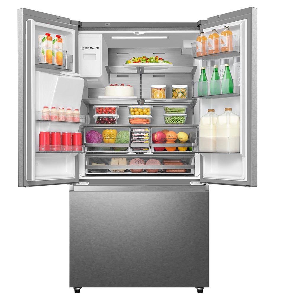 Refrigerador French Door Hisense de 03 Portas Frost Free com 536 Litros Inox - RF-79W1AIQS - 2
