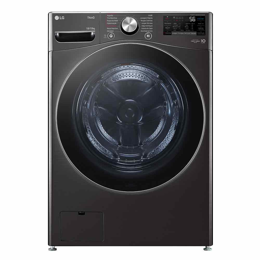 Lava e Seca 18Kg LG Smart Black Inox com 14 Programas de Lavagem - WD18BV - 1