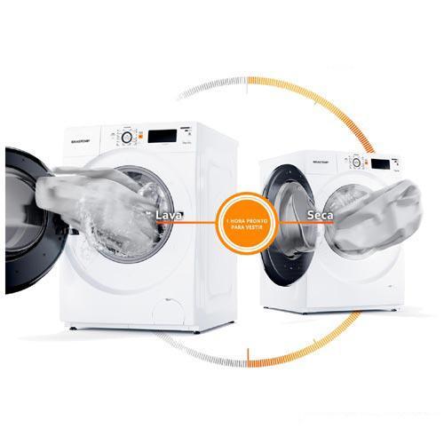 Lava e Seca Brastemp 10kg/6kg Branca Água Quente com Ciclo Tira Manchas Pro e Ciclo 1h Pronto para Vestir - 6