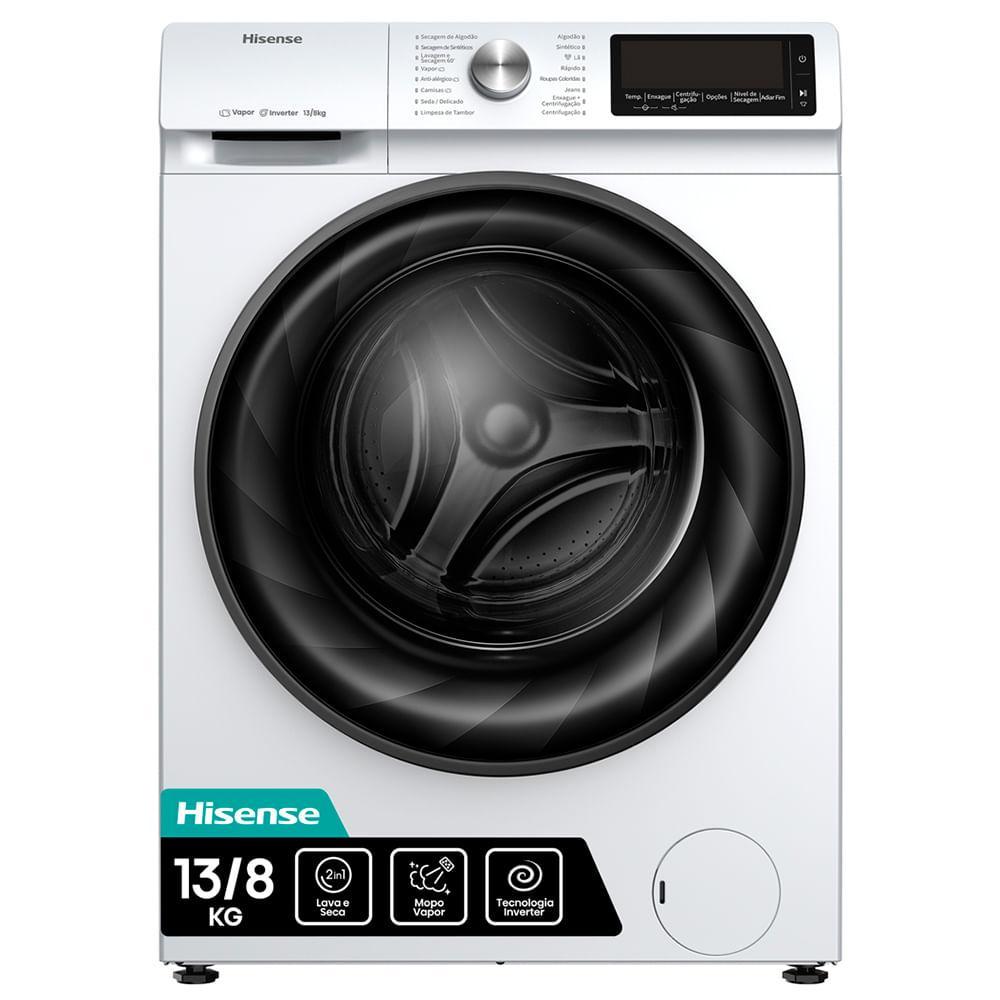 Lava e Seca 13Kg Hisense Branca com 13 Programas de Lavagem, Steam, Wi-Fi - WD3S13 - 4