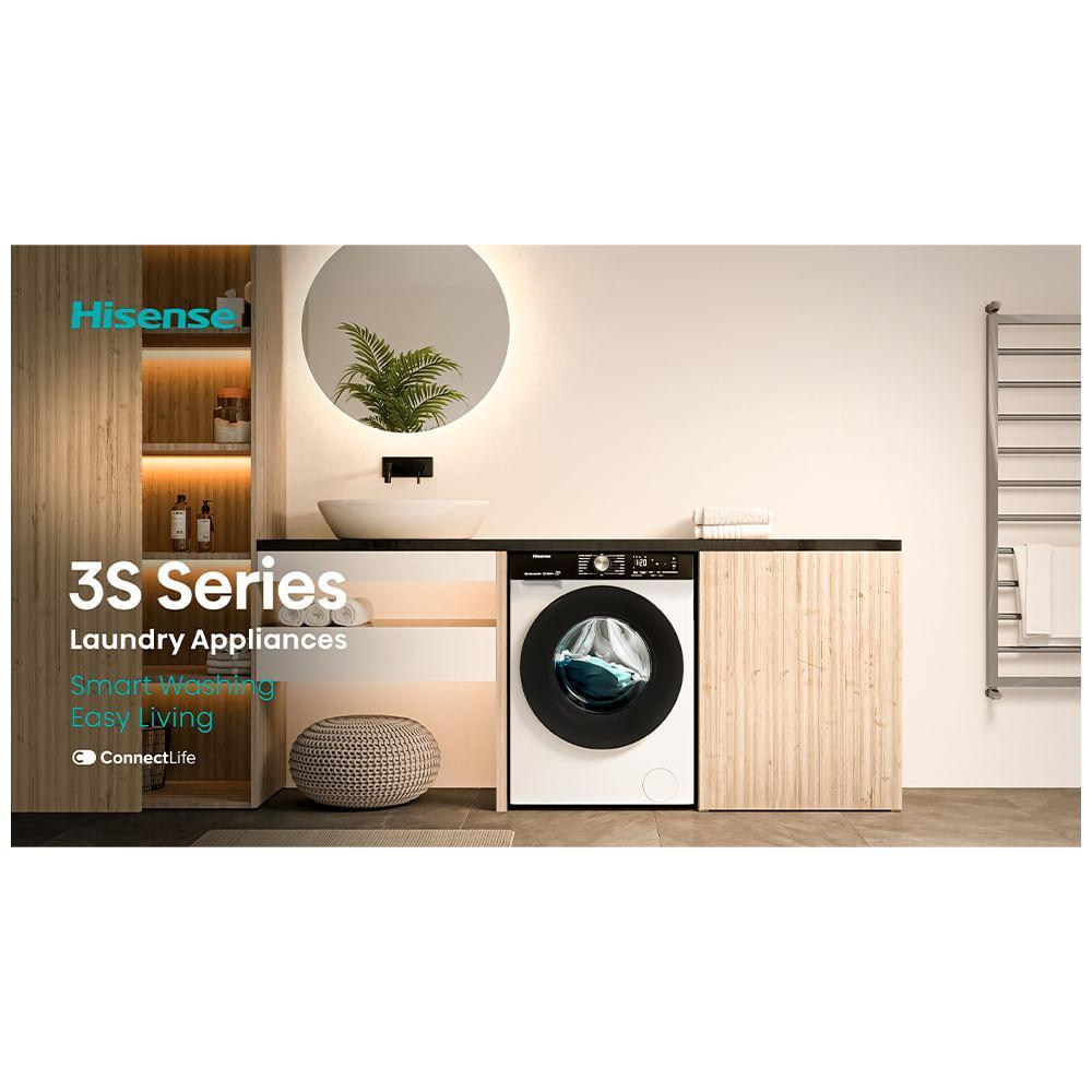 Lava e Seca 13Kg Hisense Branca com 13 Programas de Lavagem, Steam, Wi-Fi - WD3S13 - 6