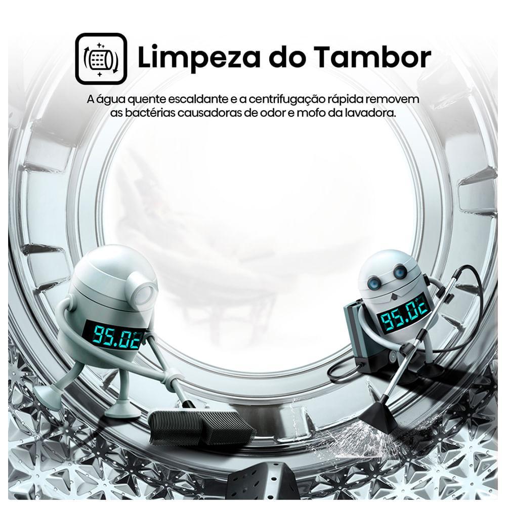 Lava e Seca 13Kg Hisense Branca com 13 Programas de Lavagem, Steam, Wi-Fi - WD3S13 - 8