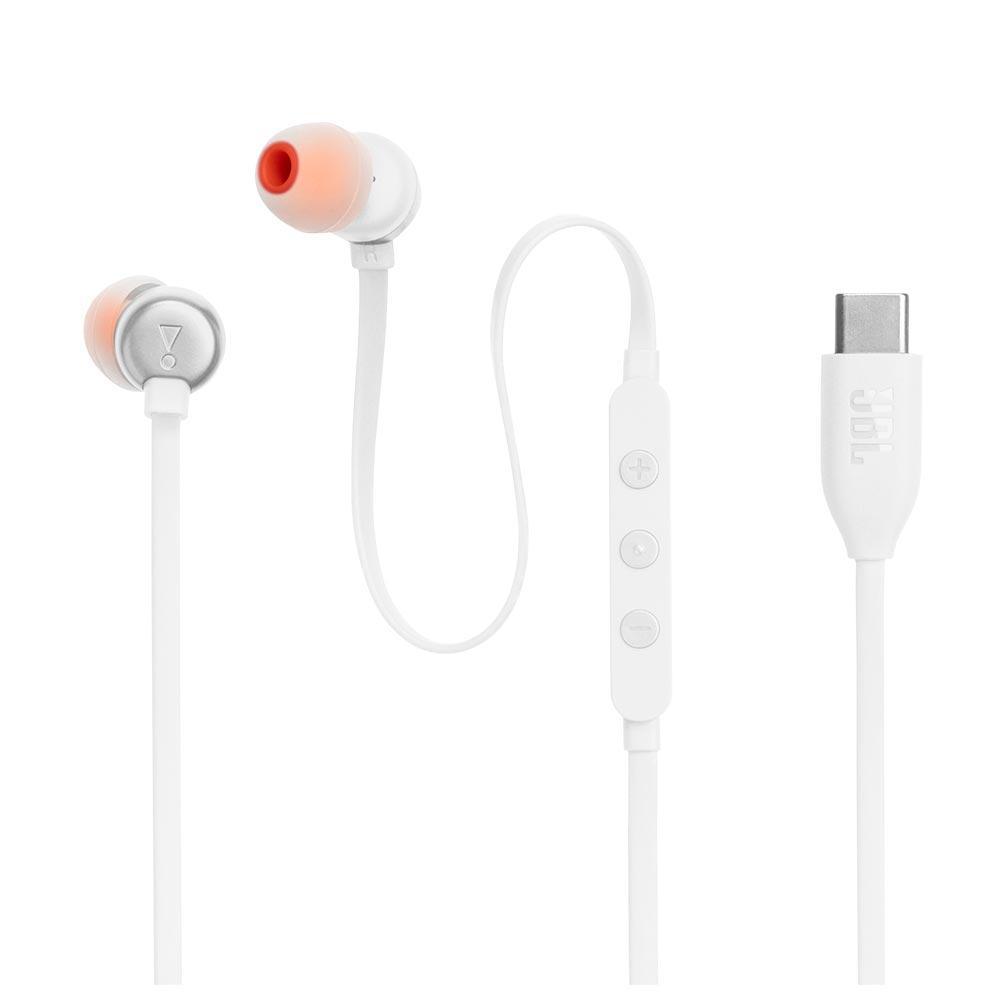 Fone de Ouvido JBL Tune 310C USB-C In Ear Branco - LT310C - 1