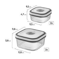 Jogo de Potes Herméticos Transparente em Polipropileno com 12 Peças - Electrolux - 6