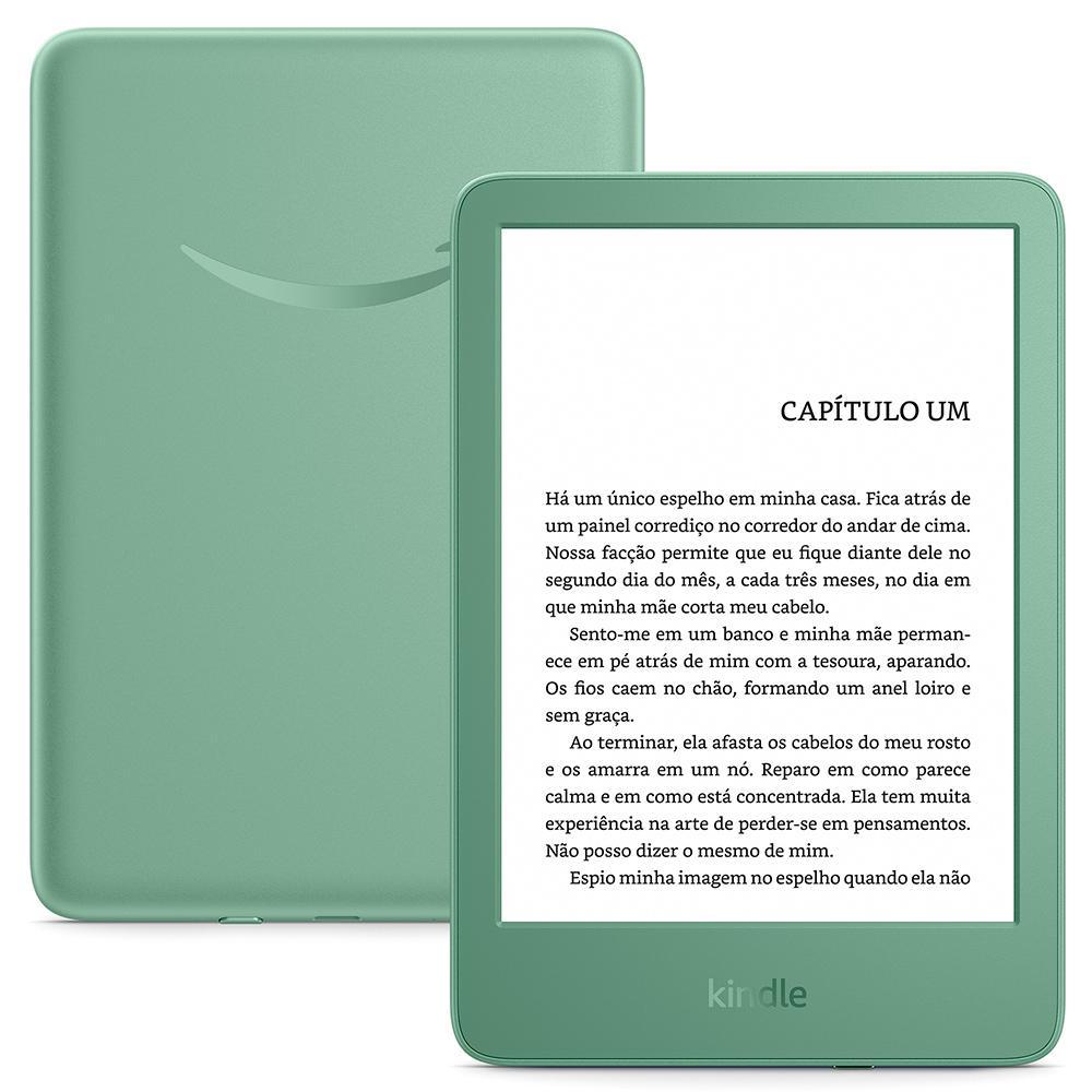Kindle 16GB modelo2024, tela antirreflexo, troca de página rápida, luz ajustável e bateria longa duração, Cor Verde - 1
