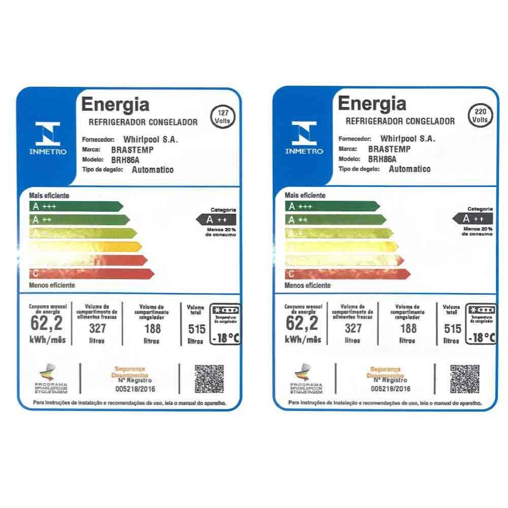 Refrigerador Brastemp Gourmand Frost Free French Door Água e Gelo na Porta 515 Litros Inox BRH86AR - 9