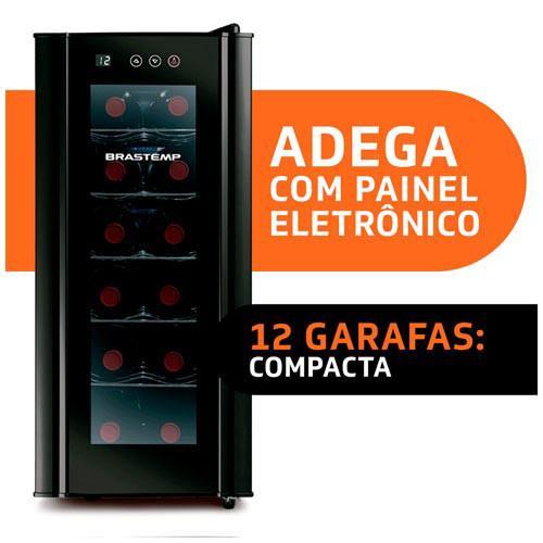 Adega Brastemp para 12 Garrafas Preta Iluminação LED com Painel Eletrônico BZC12BE - 2