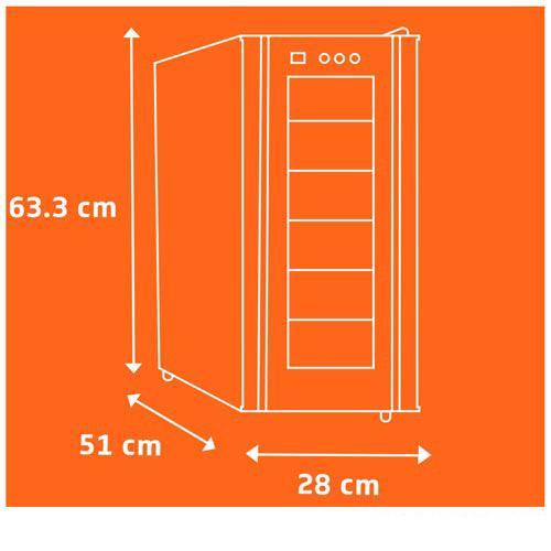 Adega Brastemp para 12 Garrafas Preta Iluminação LED com Painel Eletrônico BZC12BE - 3