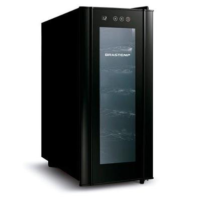 Adega Brastemp para 12 Garrafas Preta Iluminação LED com Painel Eletrônico BZC12BE