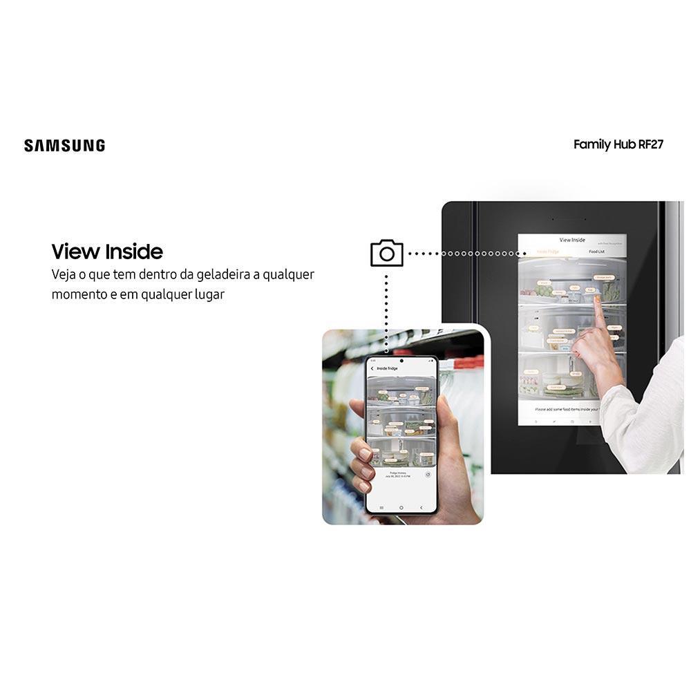 Refrigerador Family Hub Smart French Door RF27 Samsung Frost Free com Soundbar 564 Litros Black Inox - RF27CG5910B1 - 8
