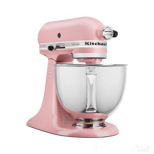 Batedeira Planetária Artisan KitchenAid Stand Mixer com 10 Velocidades e 03 Batedores Dried Rose - 1