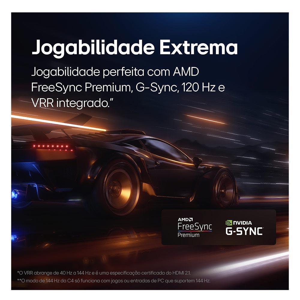 Smart TV 4K LG OLED Evo 65" Polegadas OLED65C4, Processador a9 Ger7, AI, Painel 144Hz e Design Ultra Slim - 7