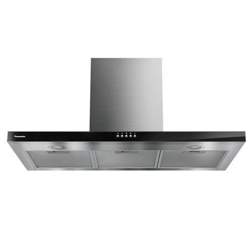 Coifa de Parede Panasonic 90 cm com 03 Velocidades, Design Premium Integrado Aço Inox + Black Glass - FV-9HSDB2 - 1