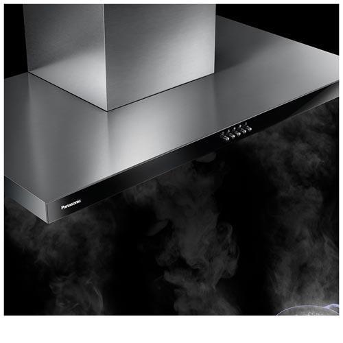 Coifa de Parede Panasonic 90 cm com 03 Velocidades, Design Premium Integrado Aço Inox + Black Glass - FV-9HSDB2 - 6