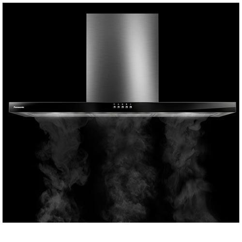 Coifa de Parede Panasonic 90 cm com 03 Velocidades, Design Premium Integrado Aço Inox + Black Glass - FV-9HSDB2 - 7