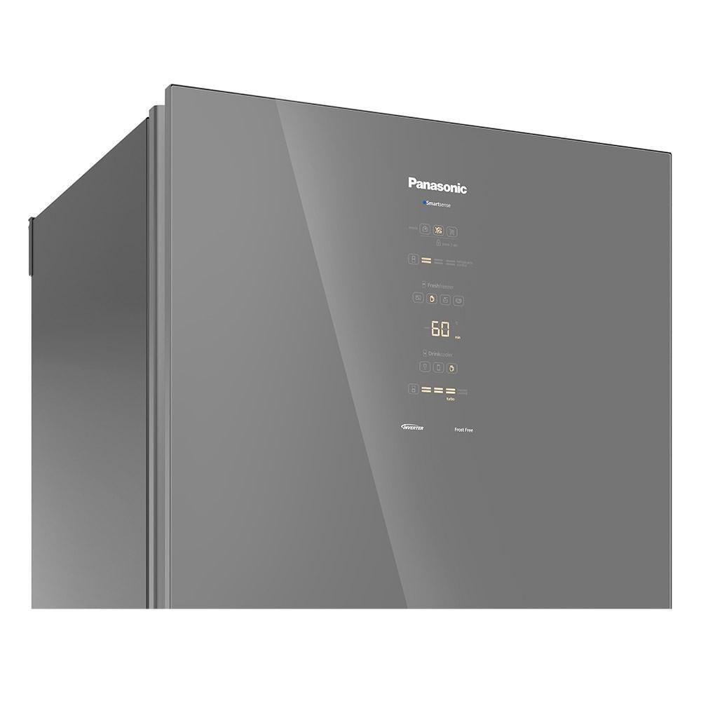 Refrigerador Panasonic de 02 Portas Frost Free com 450 Litros Bottom Freezer Espelhado - NRBB65GV - 6