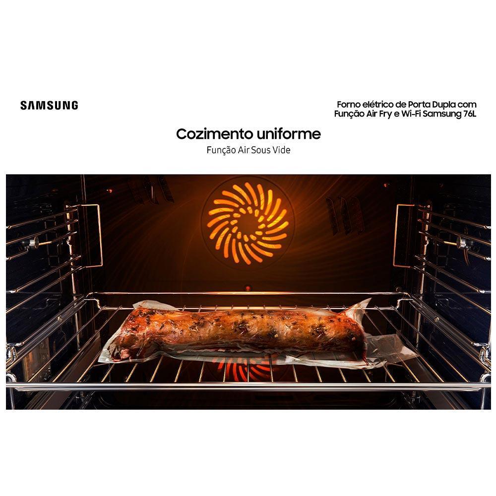 Forno Elétrico de Embutir Samsung com 76 Litros, Grill, Função Airfryer e Wi-Fi Preto - NV7B4545SAK - 5