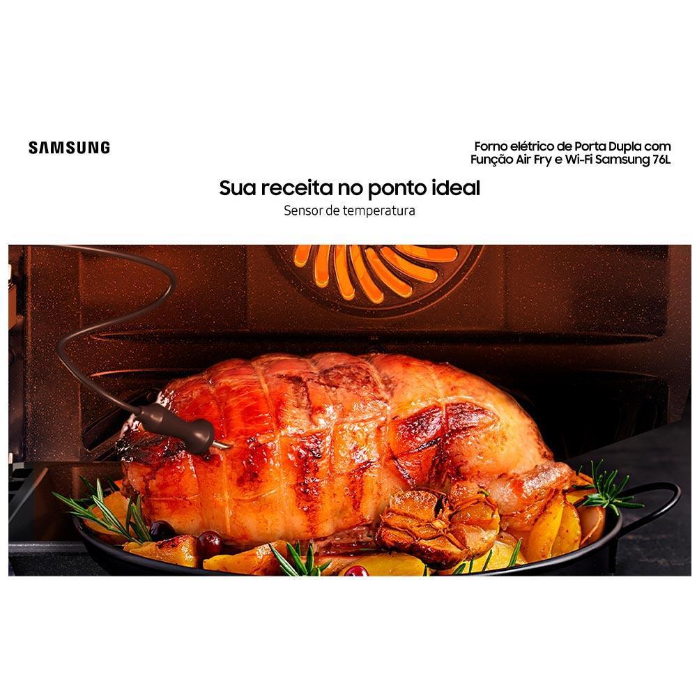 Forno Elétrico de Embutir Samsung com 76 Litros, Grill, Função Airfryer e Wi-Fi Preto - NV7B4545SAK - 6