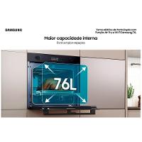 Forno Elétrico de Embutir Samsung com 76 Litros, Grill, Função Airfryer e Wi-Fi Preto - NV7B4545SAK - 7