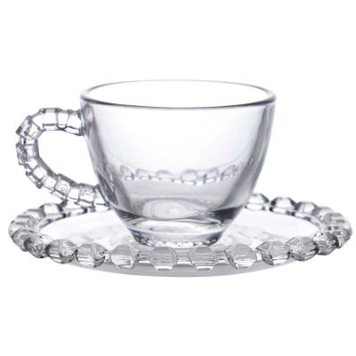 Conjunto de Xícaras com 08 Peças em Cristal Diamante 80ml - L Hermitage