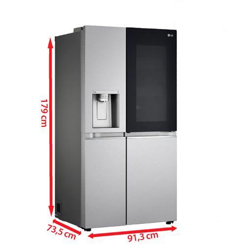 Refrigerador Side By Side LG de 03 Portas Frost Free com 598 Litros InstaView Aço Escovado - GC-X257CSH - 2