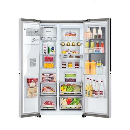 Refrigerador Side By Side LG de 03 Portas Frost Free com 598 Litros InstaView Aço Escovado - GC-X257CSH - 4