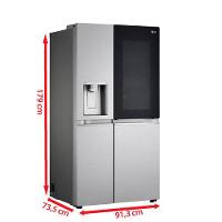 Refrigerador Side By Side LG de 03 Portas Frost Free com 598 Litros InstaView Aço Escovado - GC-X257CSH - 2