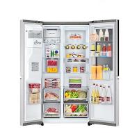Refrigerador Side By Side LG de 03 Portas Frost Free com 598 Litros InstaView Aço Escovado - GC-X257CSH