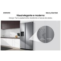 Refrigerador RS60 Samsung Side by Side Inverter 602 Litros com All Around CoolingT e SpaceMaxT Inox Look - RS60T520