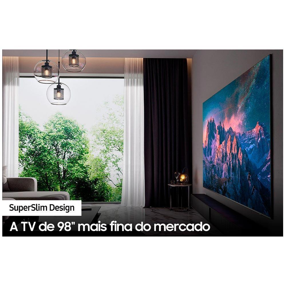 Smart TV Samsung QLED 4K 98" Polegadas 98Q80C 2023, Modo Game, Processador com IA, Som Movimento Virtual - 5