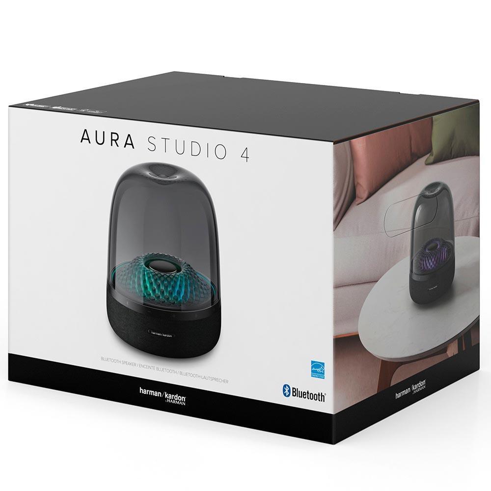 Harman Kardon Aura 4: Som 360°, Design Elegante, Conectividade Avançada e Bateria de Longa Duração 100W Preto - 9