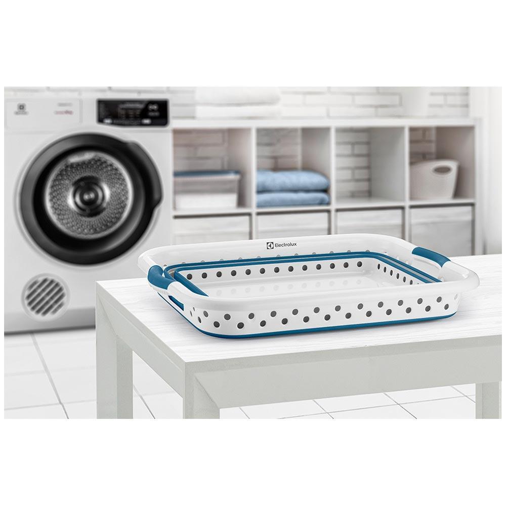 Cesto Dobrável para Roupas Branco e Azul - Electrolux - 5