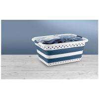 Cesto Dobrável para Roupas Branco e Azul - Electrolux