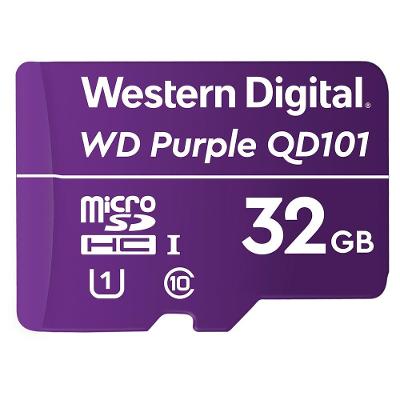 Cartão De Memória Micro-SD 32 GB WD PurpleT Intelbras Durabilidade 5x Maior, Gravação Contínua 24/7