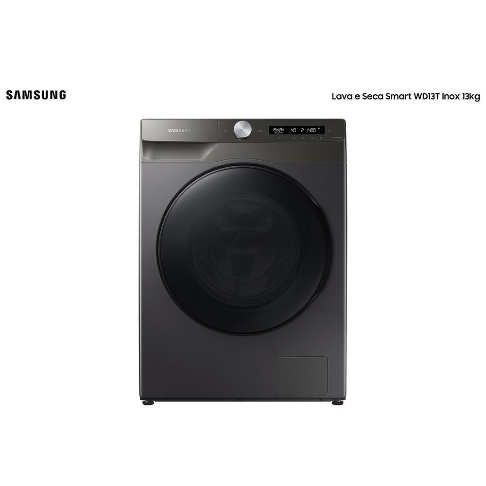 Lava e Seca 13 Kg Samsung Eco Bubble Inox com 25 Programas de Lavagem - WD13T504DBN - 1