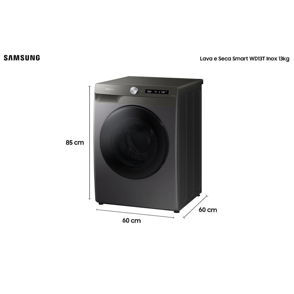 Lava e Seca 13 Kg Samsung Eco Bubble Inox com 25 Programas de Lavagem - WD13T504DBN - 6