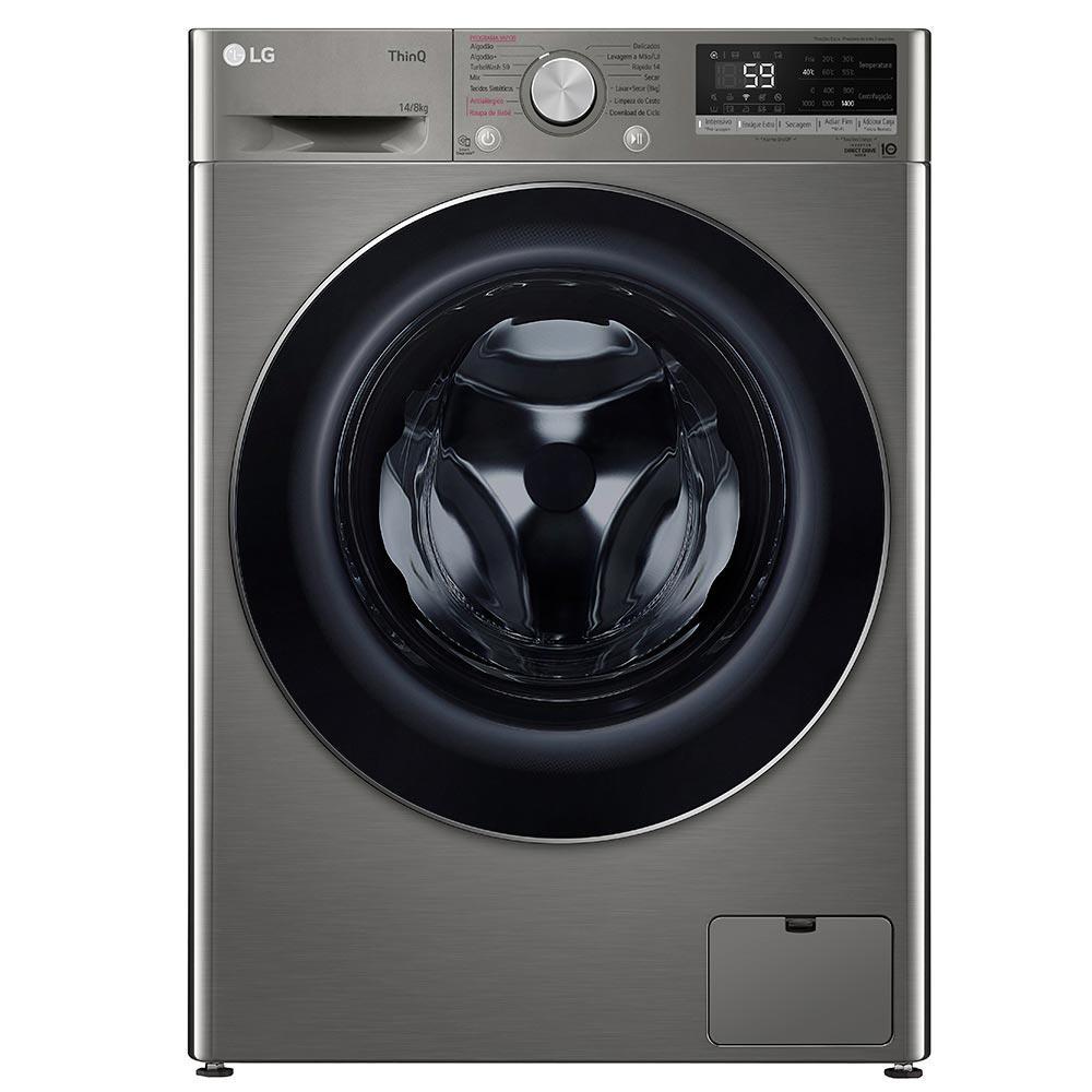 Lava & Seca 14 Kg LG Smart com Inteligência Artificial AIDDT Inox Look com 13 Programas de Lavagem - CV5014PC4 - 1