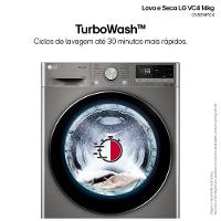 Lava & Seca 14 Kg LG Smart com Inteligência Artificial AIDDT Inox Look com 13 Programas de Lavagem - CV5014PC4 - 7
