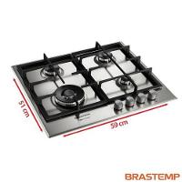 Cooktop 4 Bocas Brastemp Gourmand Inox com Duplachama e Trempe com Ferro Fundido - BDK60DR - 2