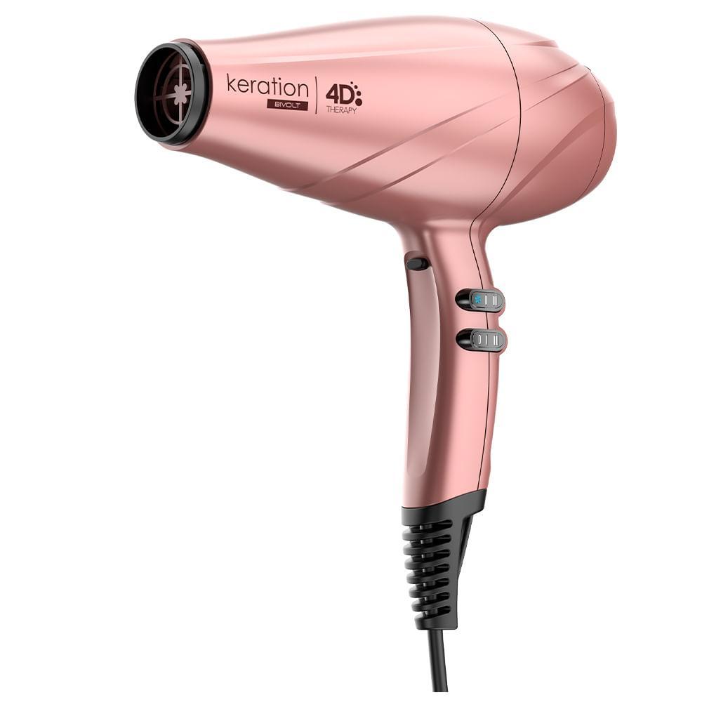 Secador de Cabelo Gama Keration 4D com 02 Velocidades Rose e Preto - BECHD3014 - 5