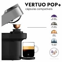 Cafeteira Nespresso Vertuo Pop+ Titânio para Café em Cápsulas - GCV6BR - 6