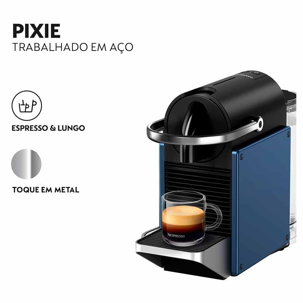 Cafeteira Nespresso Pixie Redesign Azul e Preta para Café em Cápsula - 4