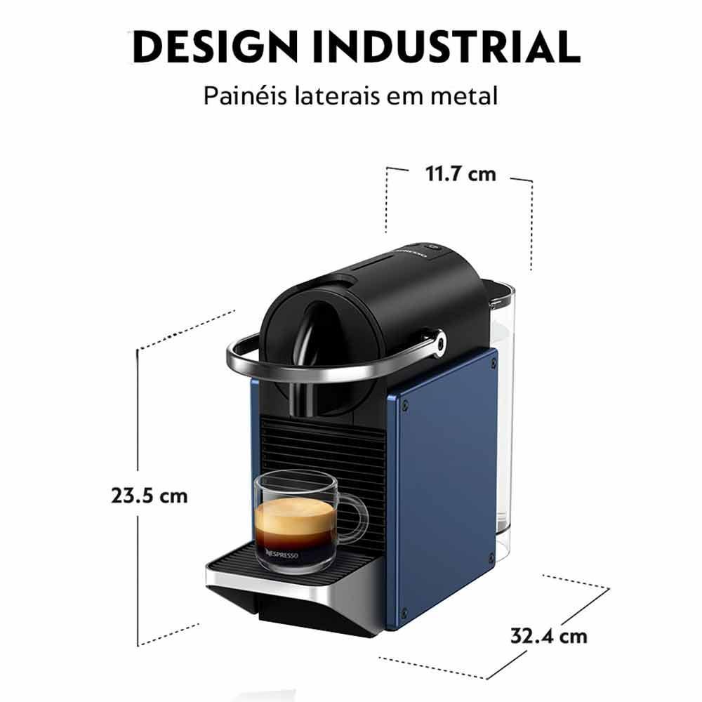 Cafeteira Nespresso Pixie Redesign Azul e Preta para Café em Cápsula - 5